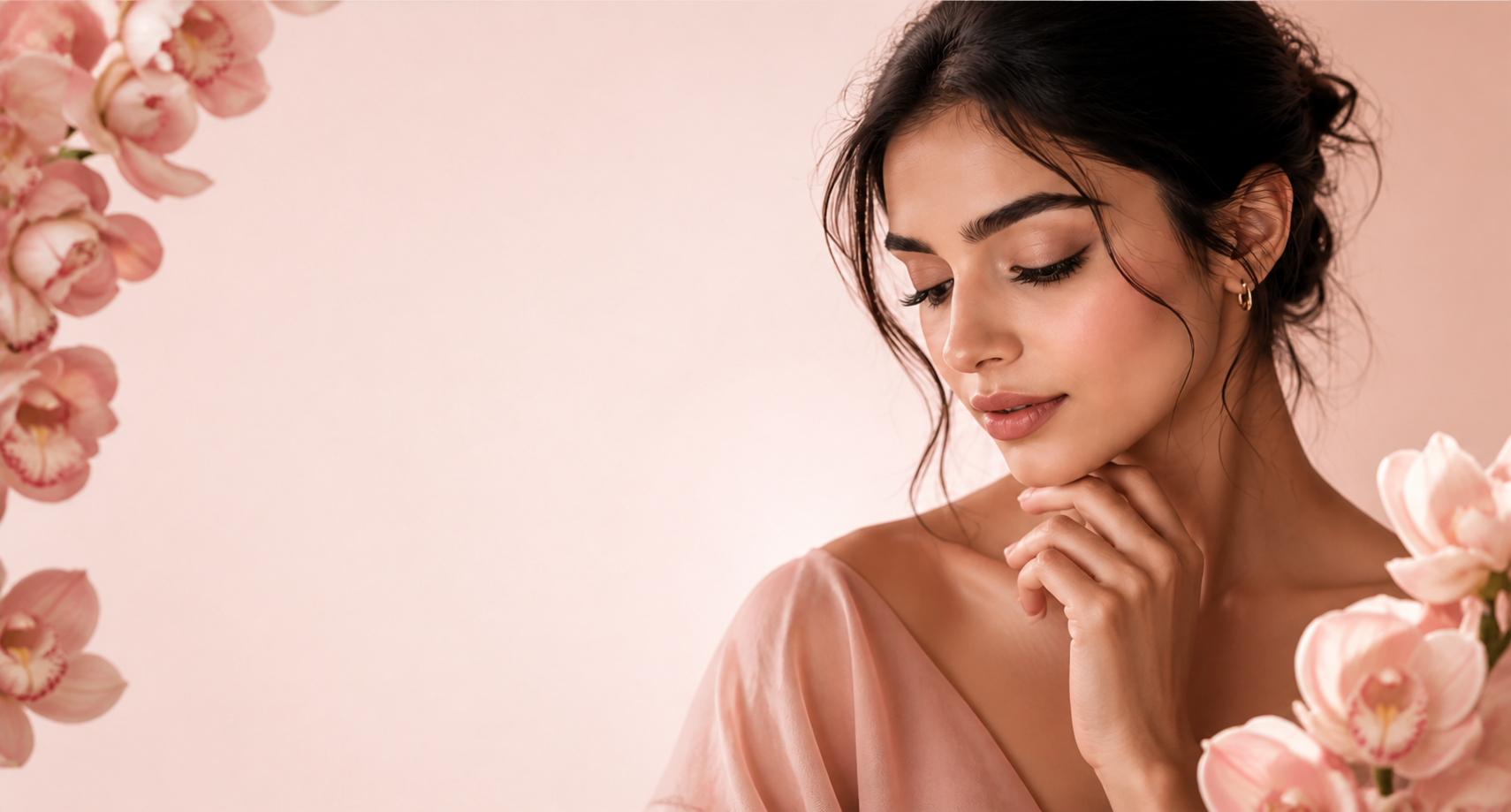 Serene client representing natural beauty